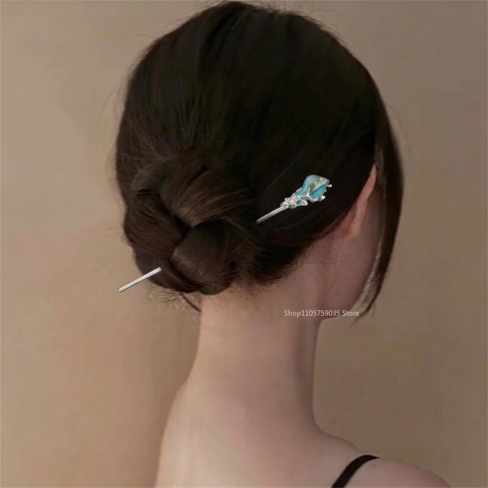 Vintage Collector - Tusuk Rambut Kristal Gaya Hanfu Cina,