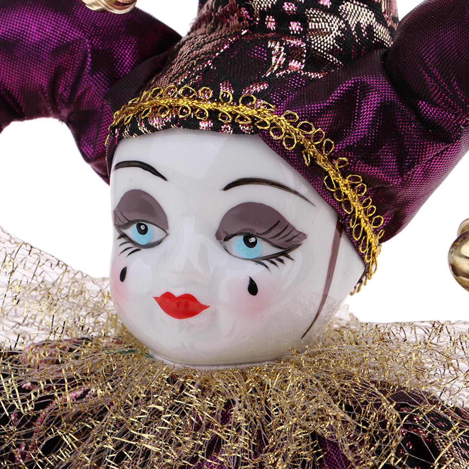 Vintage Collectible Porcelain Dolls - Boneka Porselen Gaya Italia Badut Triangel