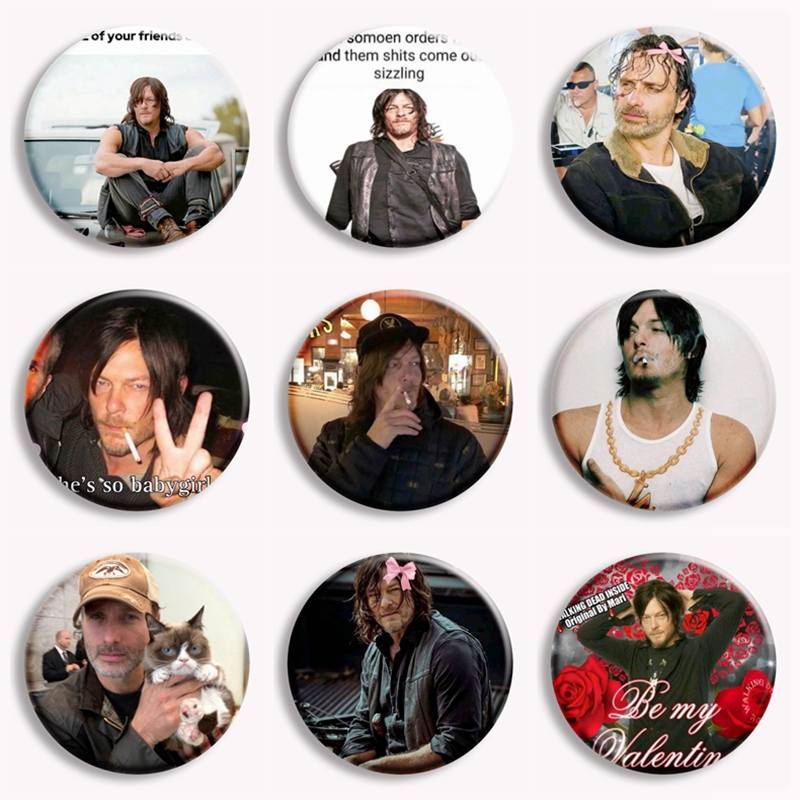 Vintage Collectible Show - Retro Daryl Dixon Pin tombol lembut