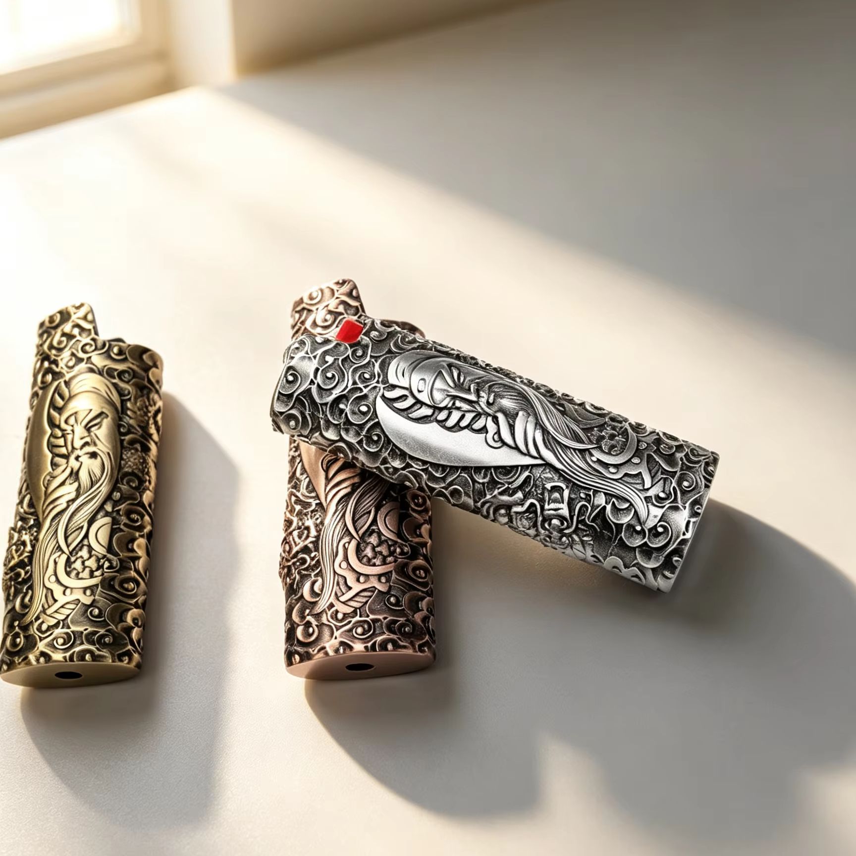 Vintage Collectible Lighters - Casing Korek Api dari Paduan Seng
