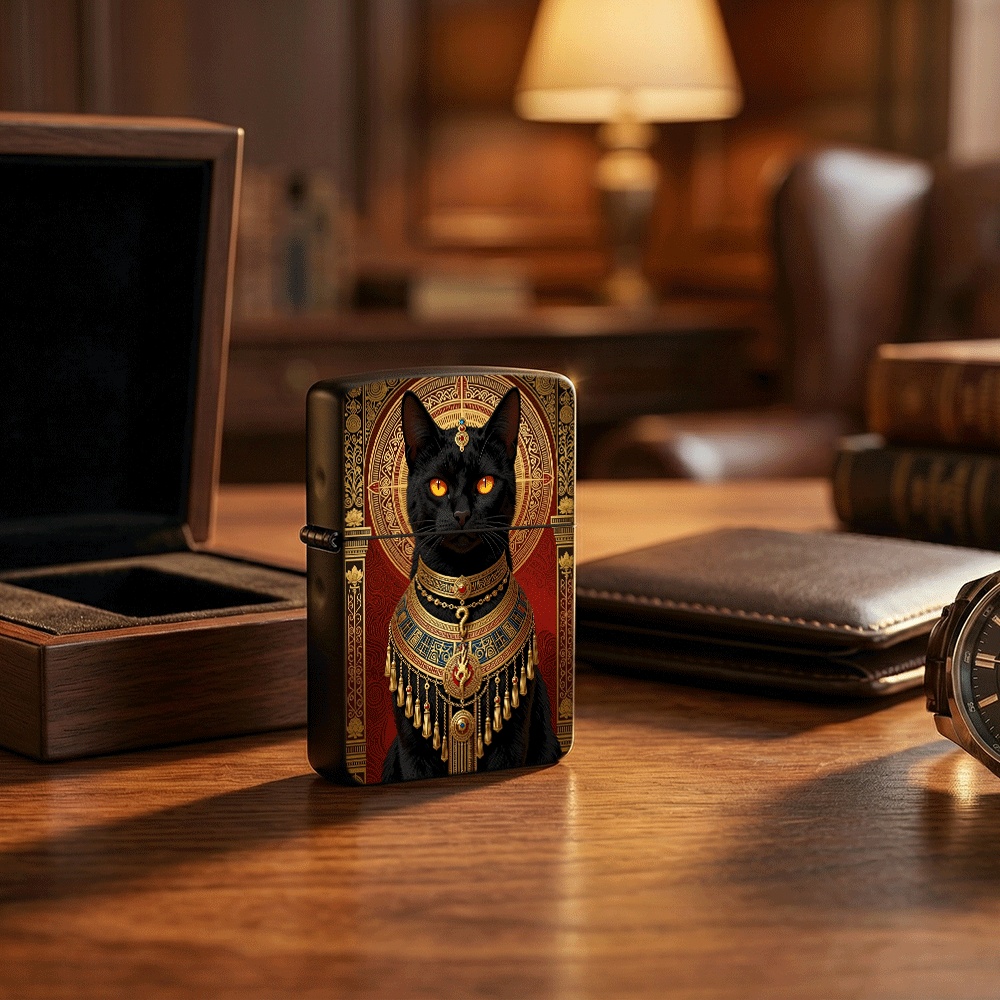 Vintage Collectible Lighters - Pemantik Api Flip Top Motif Kucing