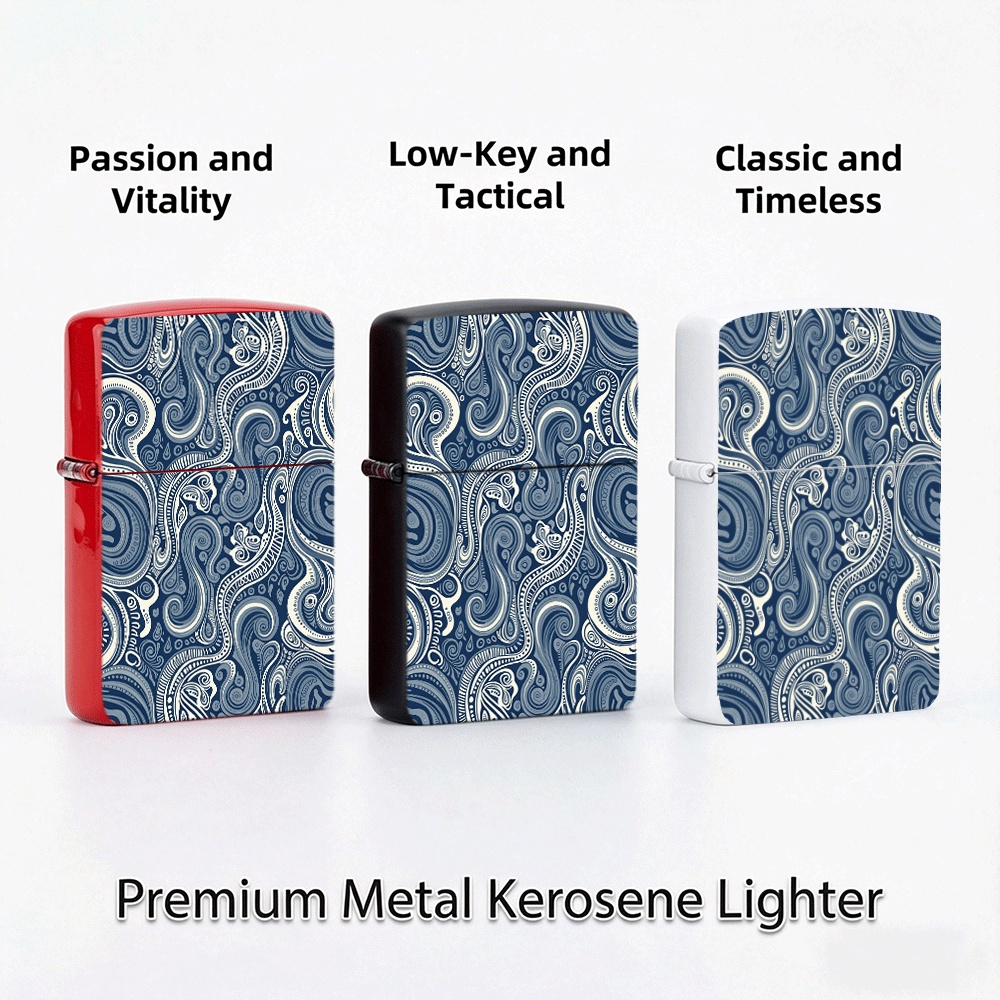 Pemantik Api Flip Top Biru Mot - Vintage Collectible Lighters ulasan dan harga